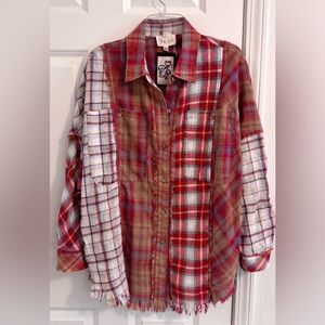 Oil and Hali button up flannel